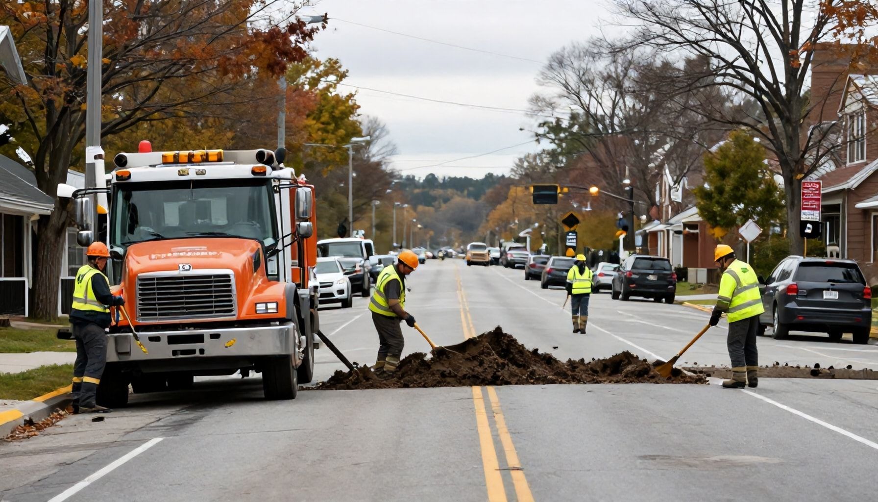 City crews work to clear major roadways