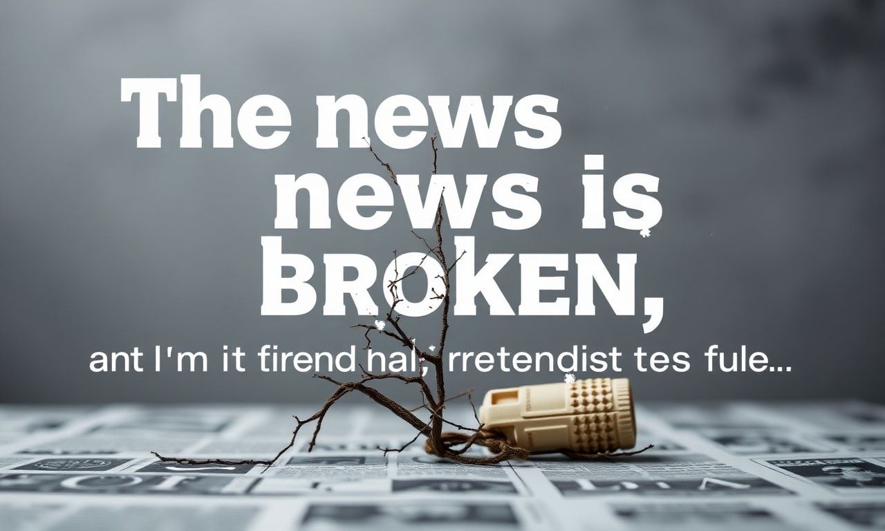 The News Is Broken, and I'm Tired of Pretending It's Not