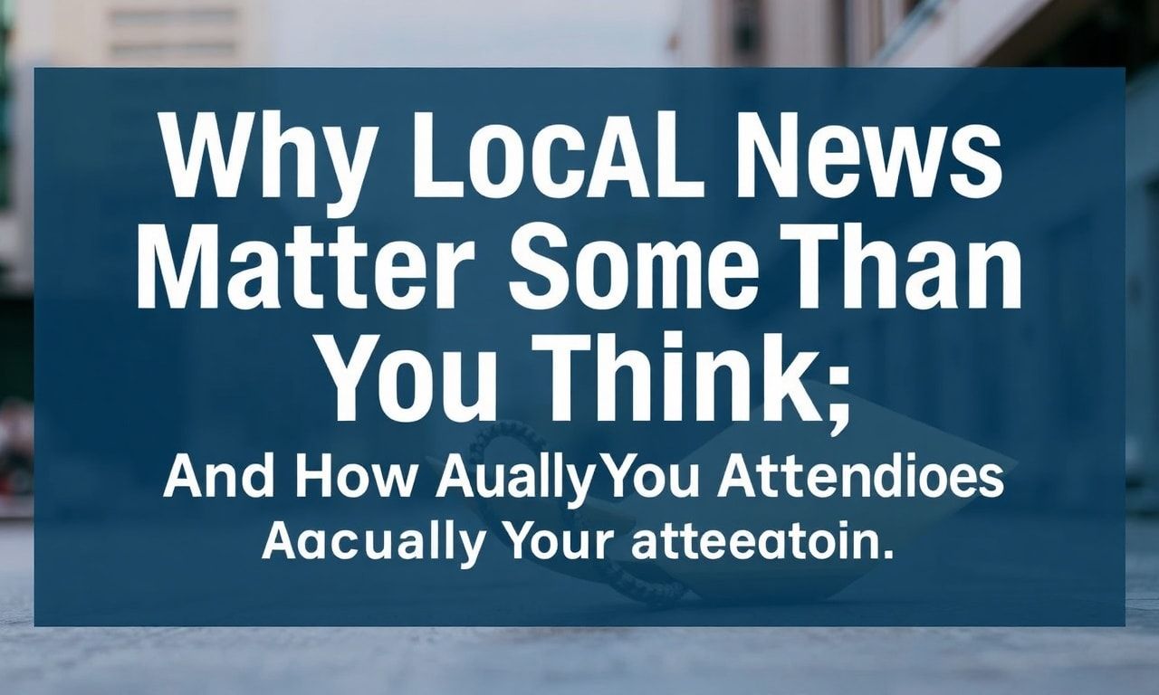 Why Local News Matters More Than You Think (And How to Actually Pay Attention)